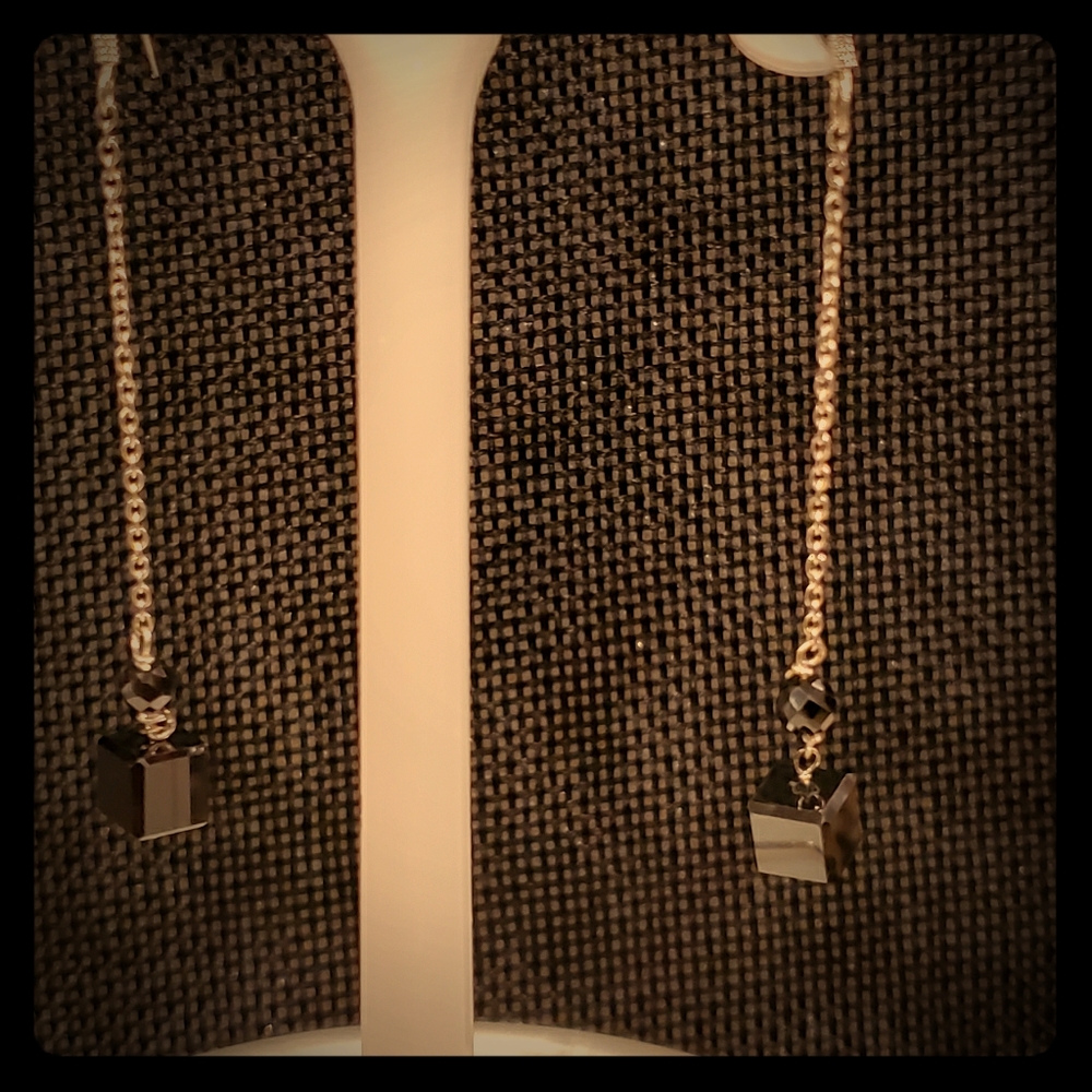 Black diamond earrings